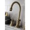 Kingston Brass KS2983PKL Widespread Bathroom Faucet with Brass Pop-Up, Antique Brass KS2983PKL - alternate 2